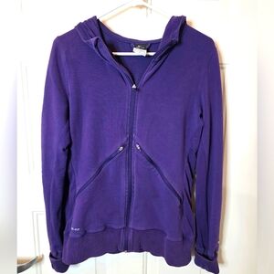 Nike Dri-Fit Zip Up Hooded Activewear Jacket Thumb‎ Holes Purple Size Medium